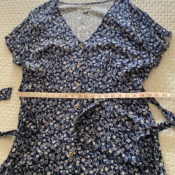 🤑 BOGO!🤑Falls Creek | Blue floral button up dress size XL - Picture 6 of 7